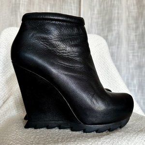 Camilla Skovgaard Genuine Leather Wedge Booties